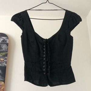 Reformation corset style top